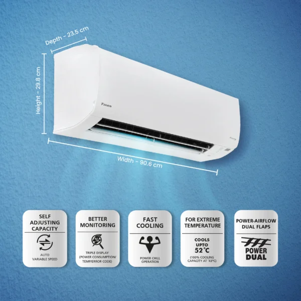 DAIKIN 2.0 TR Hi-Wall Inverter 3 Star Split AC